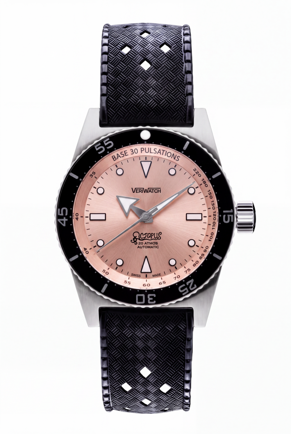 Octopus 1973, No Date "Rose Gold" - VeriWatch - Diving Watches, Medical Divers