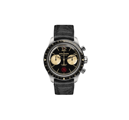 1956 Cronografo Nero - Tropical in gomma nero / Bufalo acquatico nero