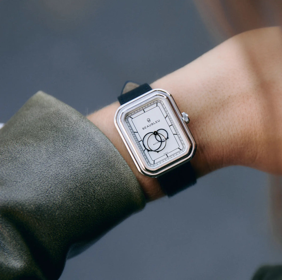 Ecce Figura Alba - Leather strap - Grained Blue