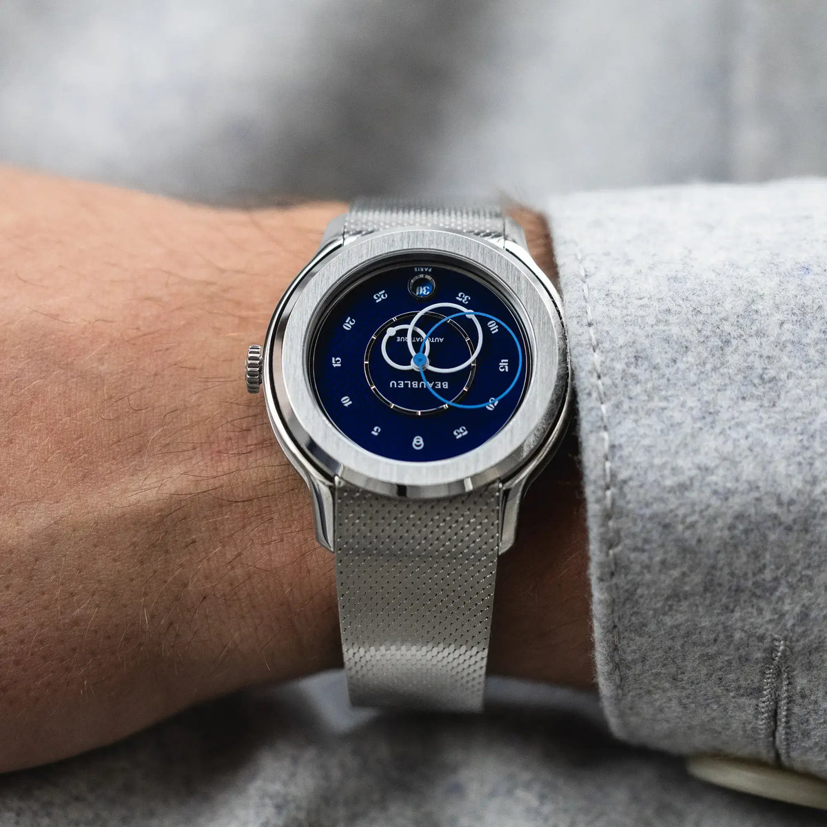Ecce Smalt - Leather strap - Caiman Blue