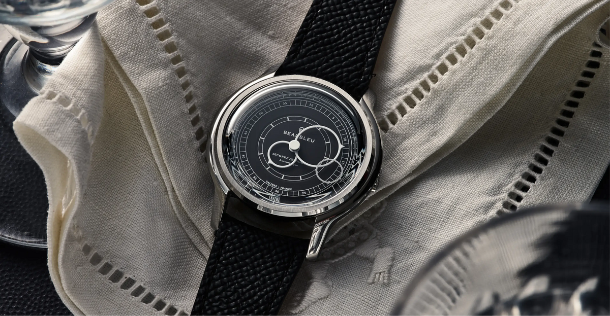 Seconde Française 19.24 | Anthracite Gray - Leather strap - Caiman Black