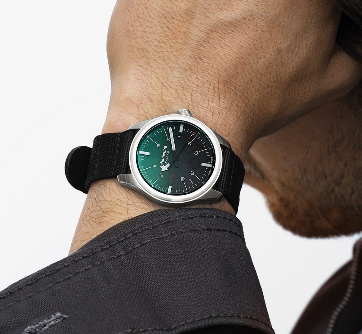 AVERAU 39 3H Green Degradè - Tessuto nero