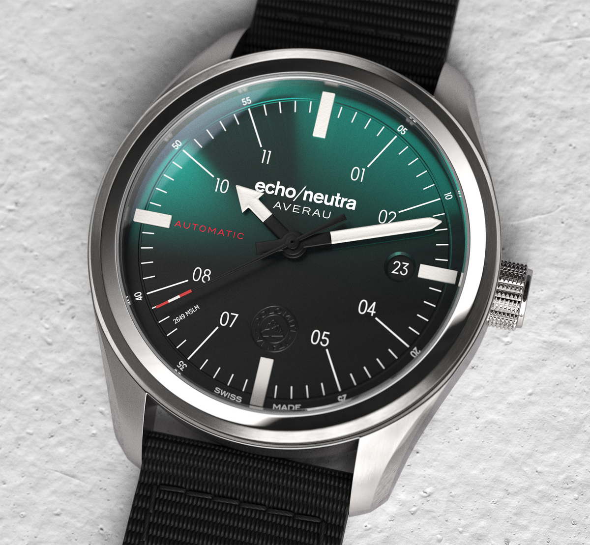 AVERAU 39 3H Green Degradè - Tessuto nero