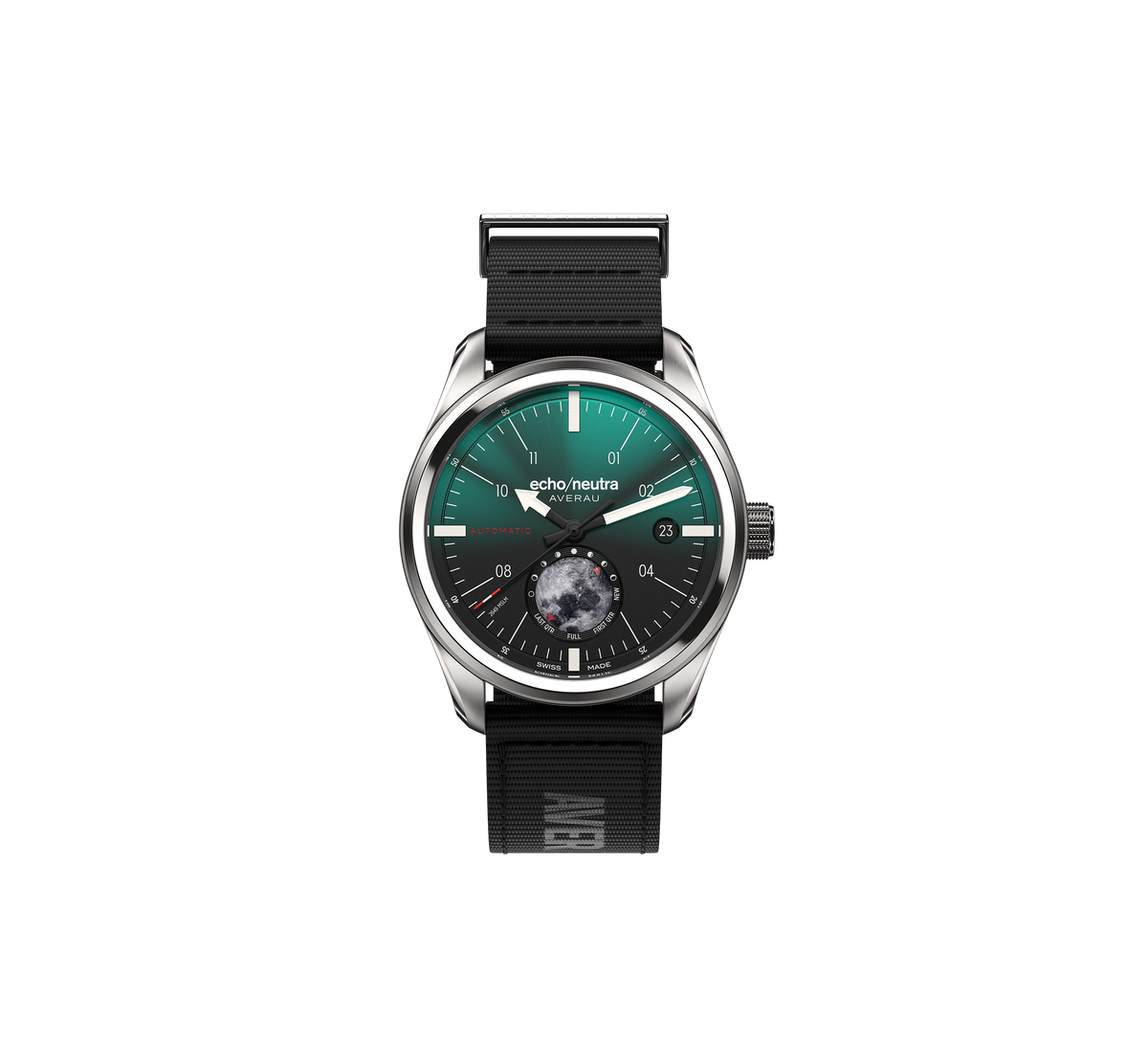 AVERAU 39 Moon phase "Big Moon" Green Degradè - Tessuto nero