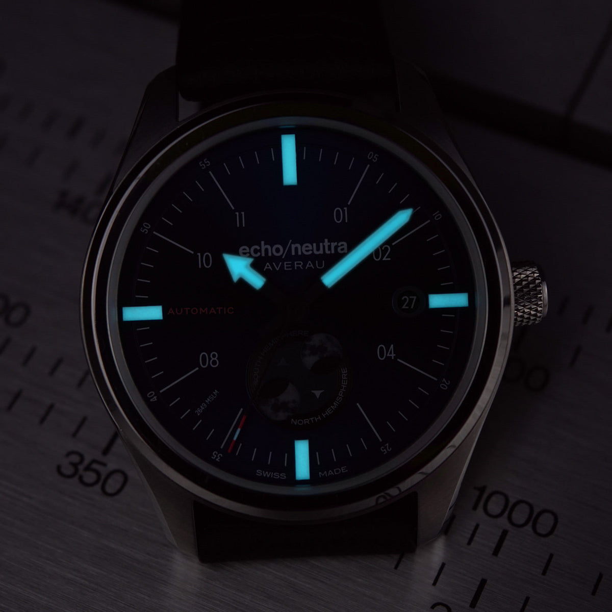 AVERAU 39 Fasi Lunari Blu - Tessuto nero