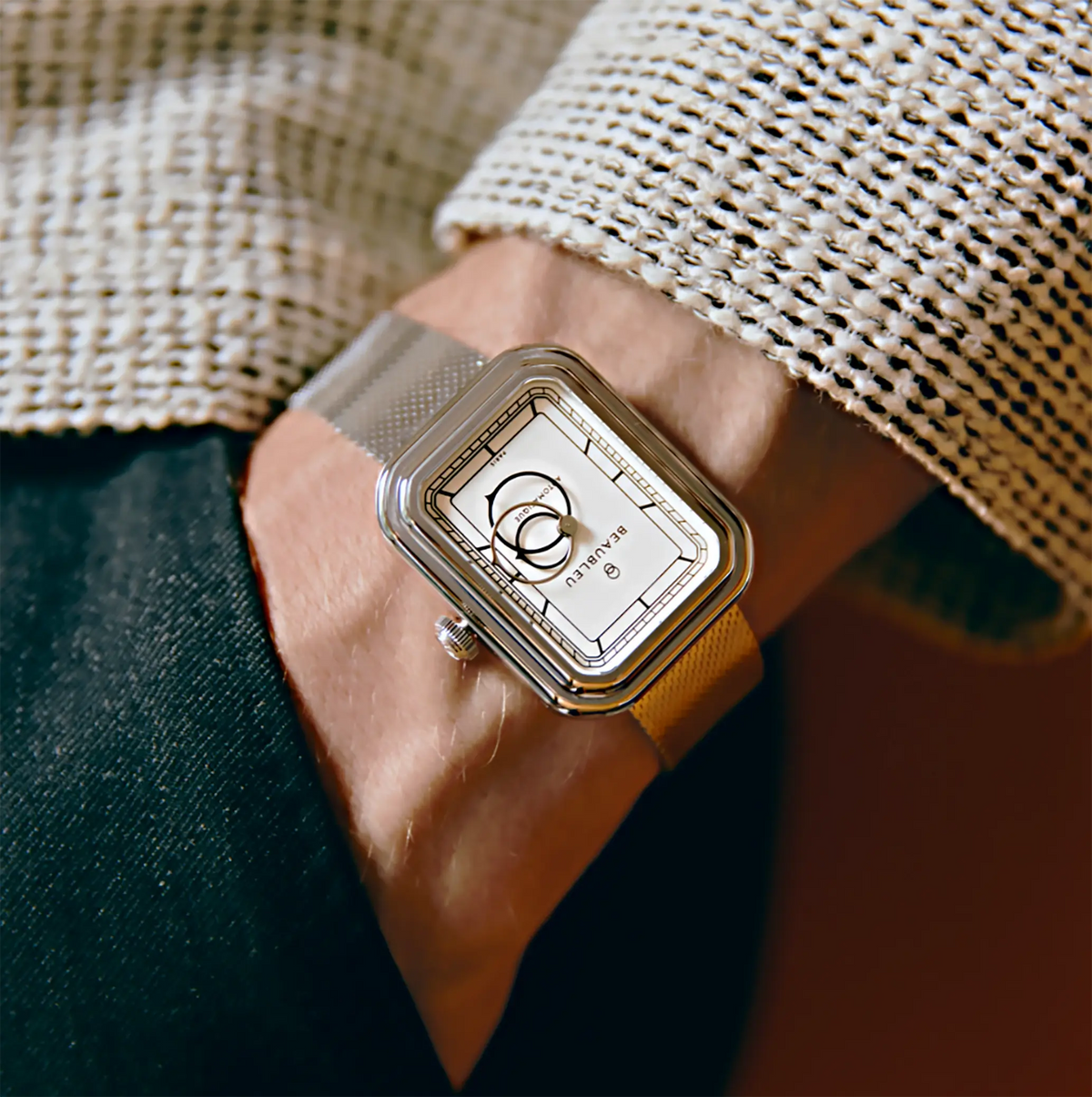 Ecce Figura Alba - Leather strap - Grained Blue