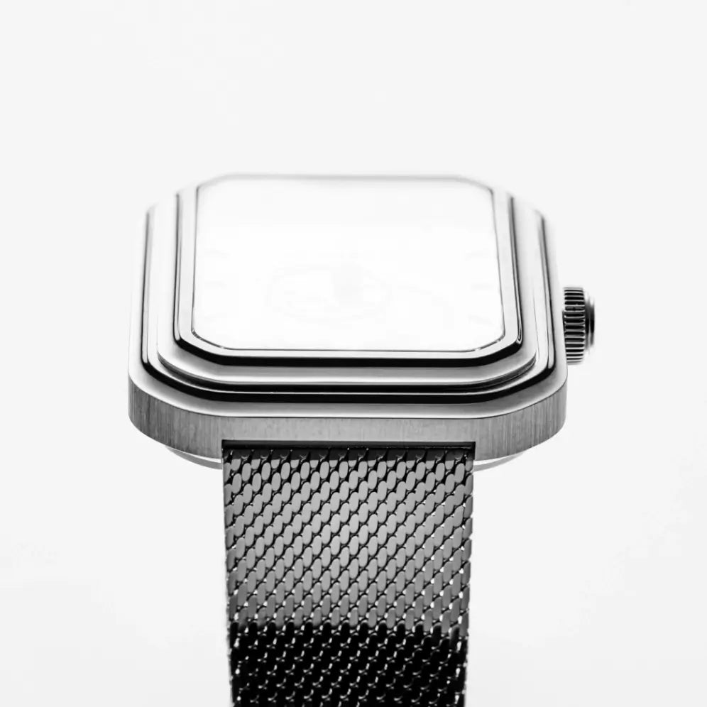 Ecce Figura Alba - Leather strap - Grained Blue