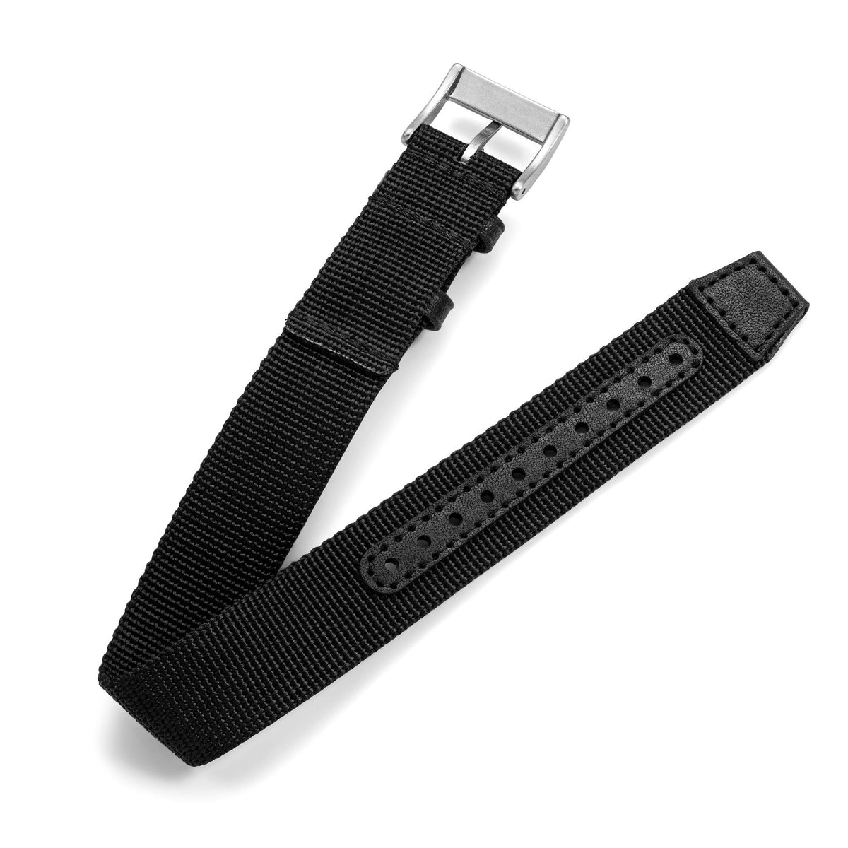 Skindiver WT Mecaquartz Watch - Green Lum & Steel Bezel with Black Aluminum Insert - Black Nylon & Leather Strap