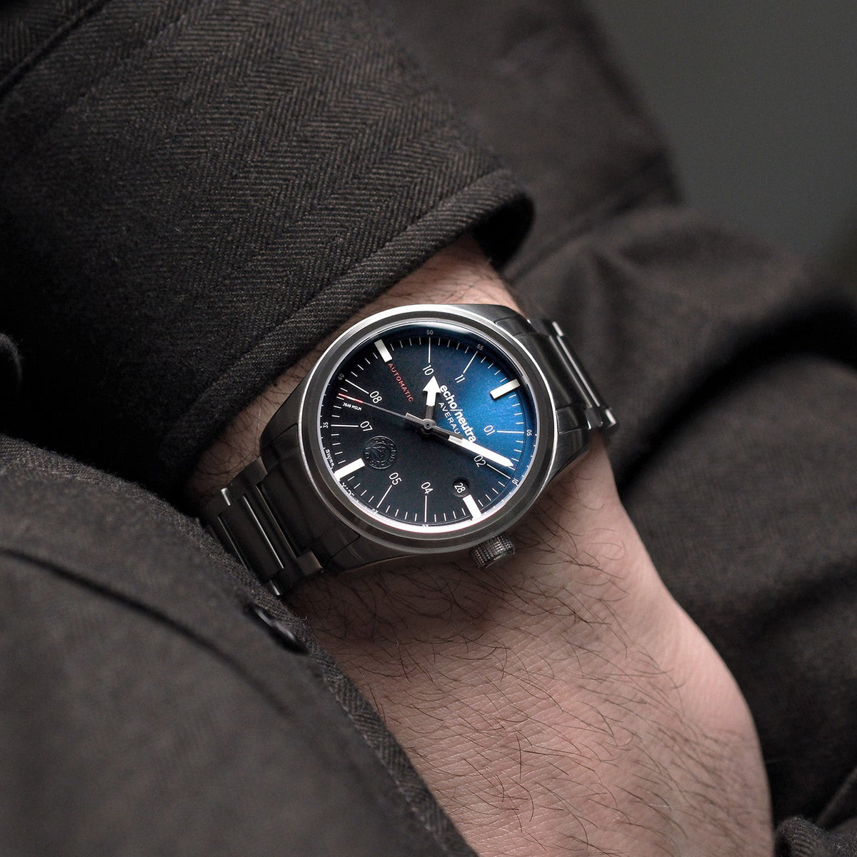 AVERAU 39 3H Blu degradé - Tessuto nero