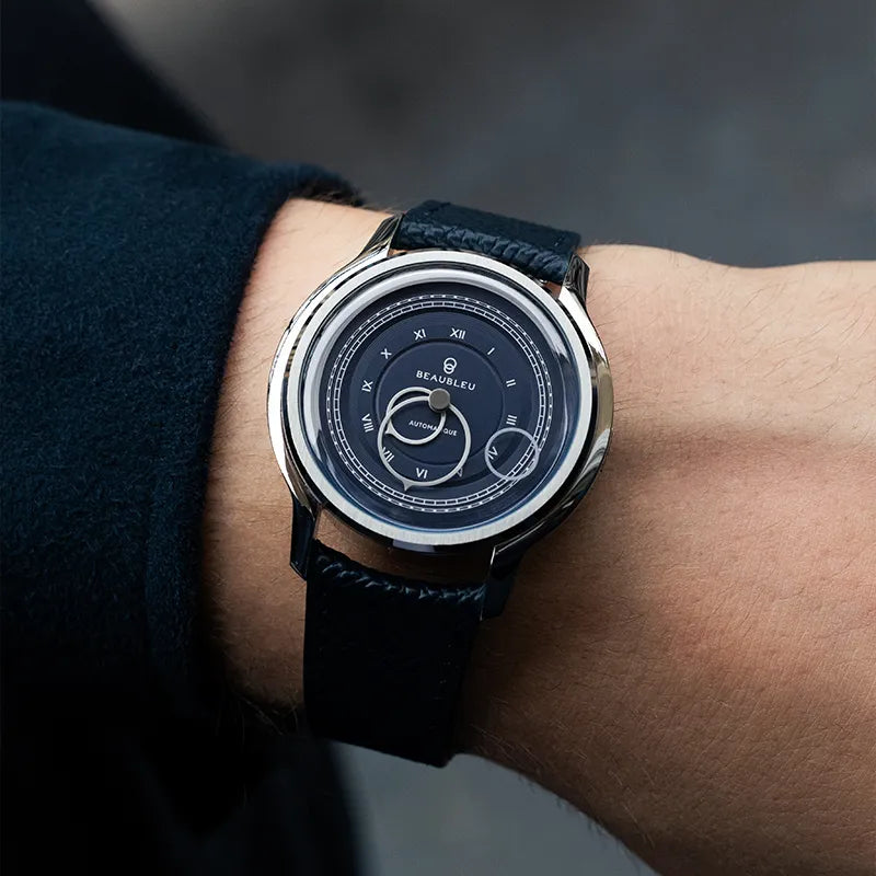 La Pièce n°1 - Empire Blue - Leather strap - Grained Blue