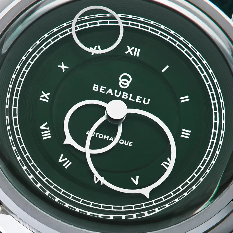 La Pièce n°1 - Olive Green - Leather strap - Grained Black