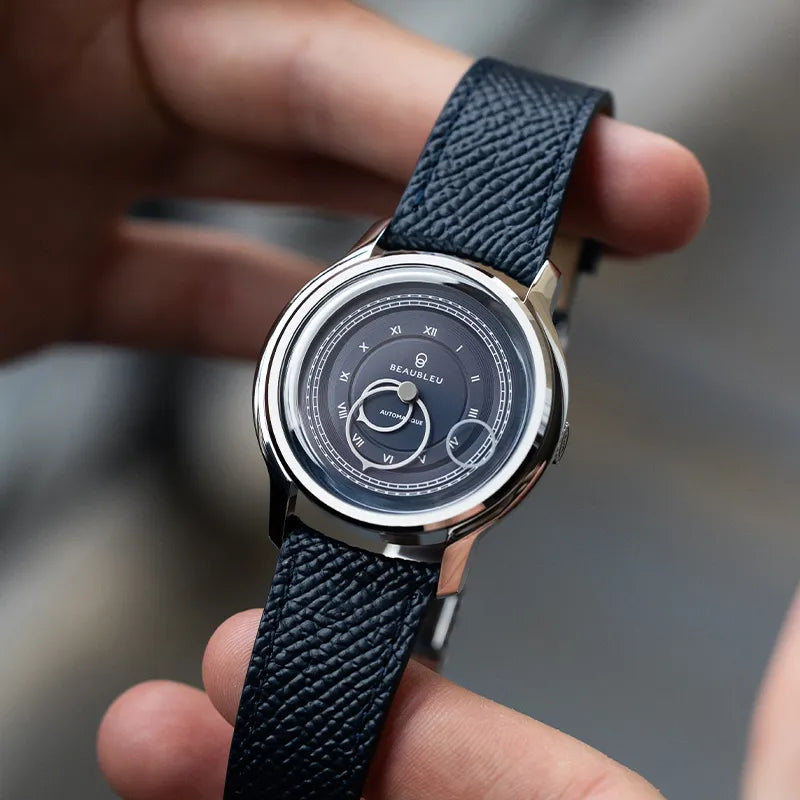 La Pièce n°1 - Empire Blue - Leather strap - Grained Blue