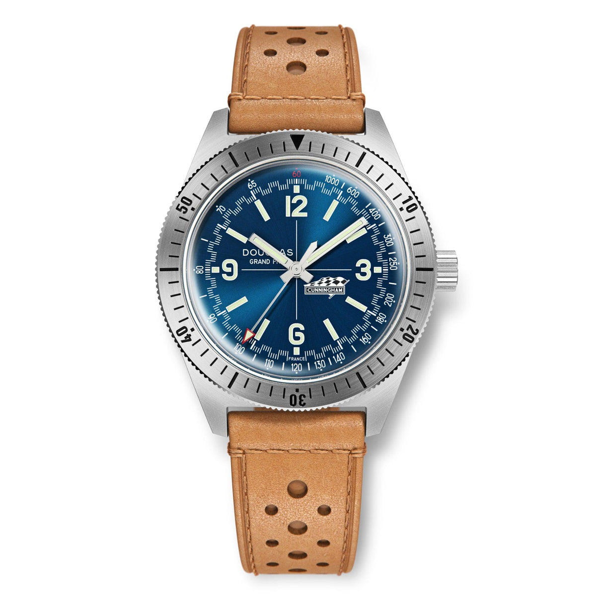 Douglas Grand Prix Professional Racing Watch – Cunningham C4-R 1952 Limited Edition - Camel Rally Leather Strap