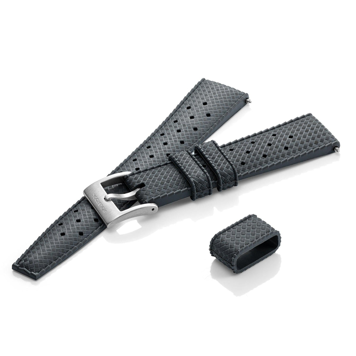 Skindiver Automatic 38 mm Even Numerals Dive Watch - White Lume - Black "Tropic" Rubber Strap