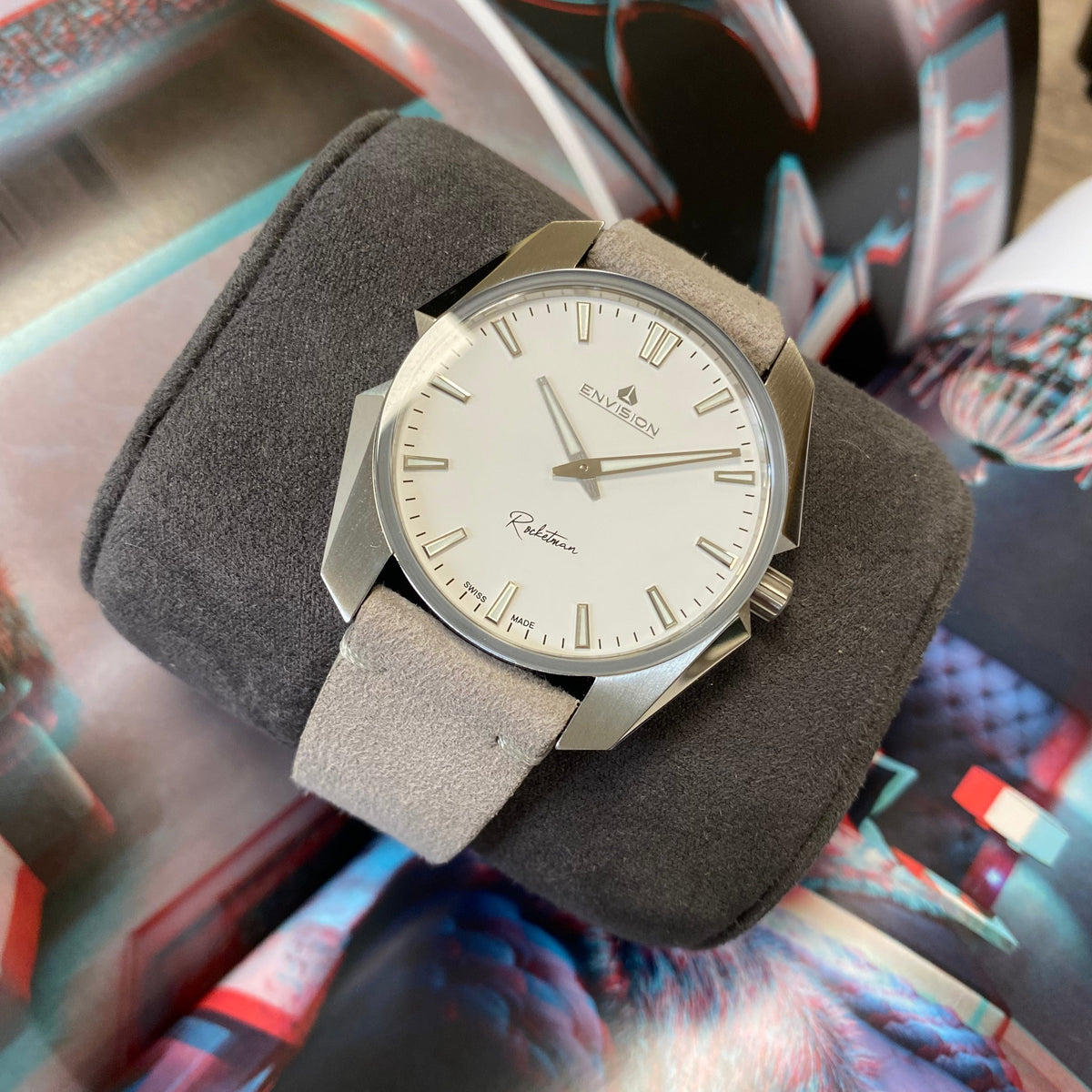 Rocketman - White Pulse / Pelle Scamosciata Grigia / L