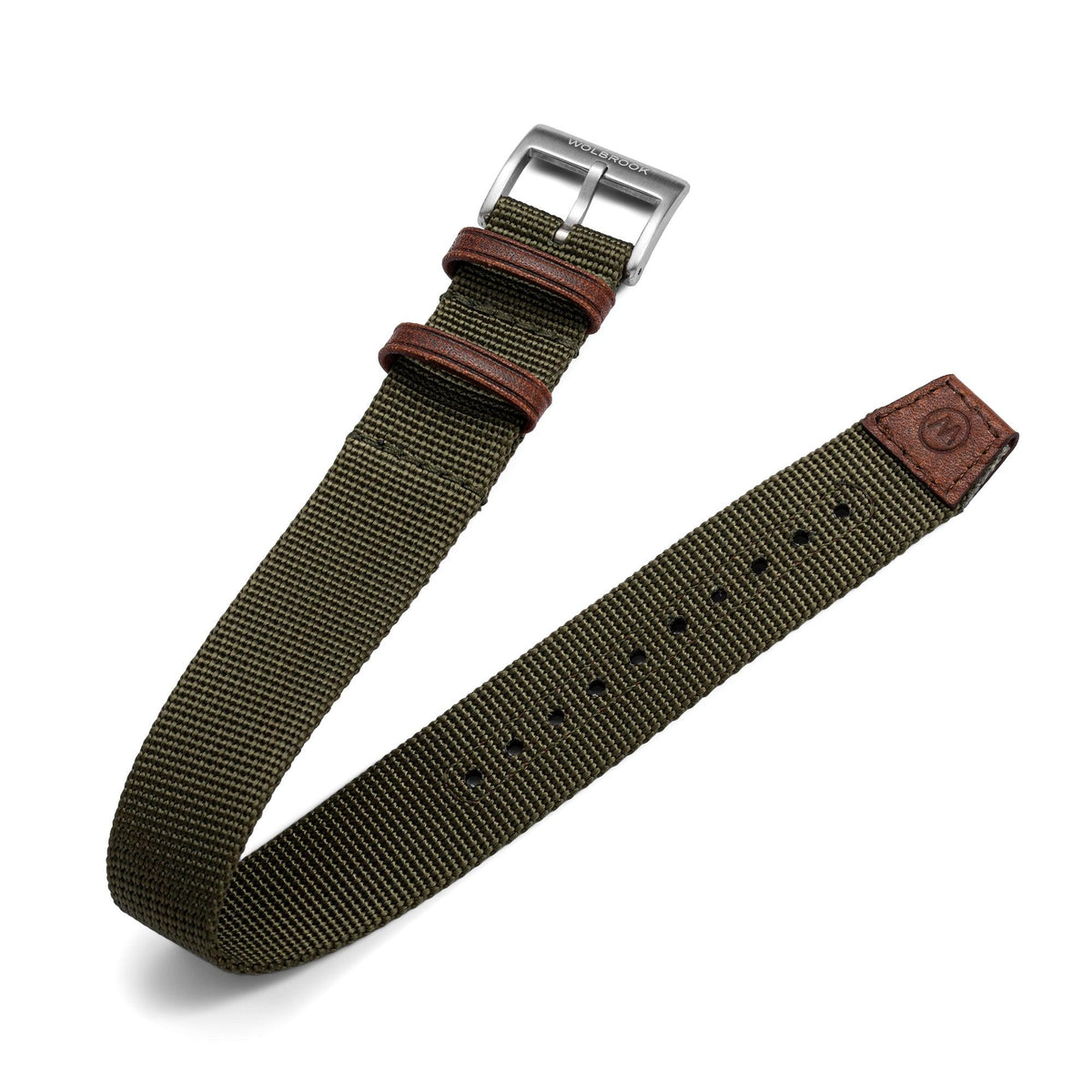 Outrider Professional Mecaquartz 38 Field Watch – French Army Green - Green Nylon & Leather Strap