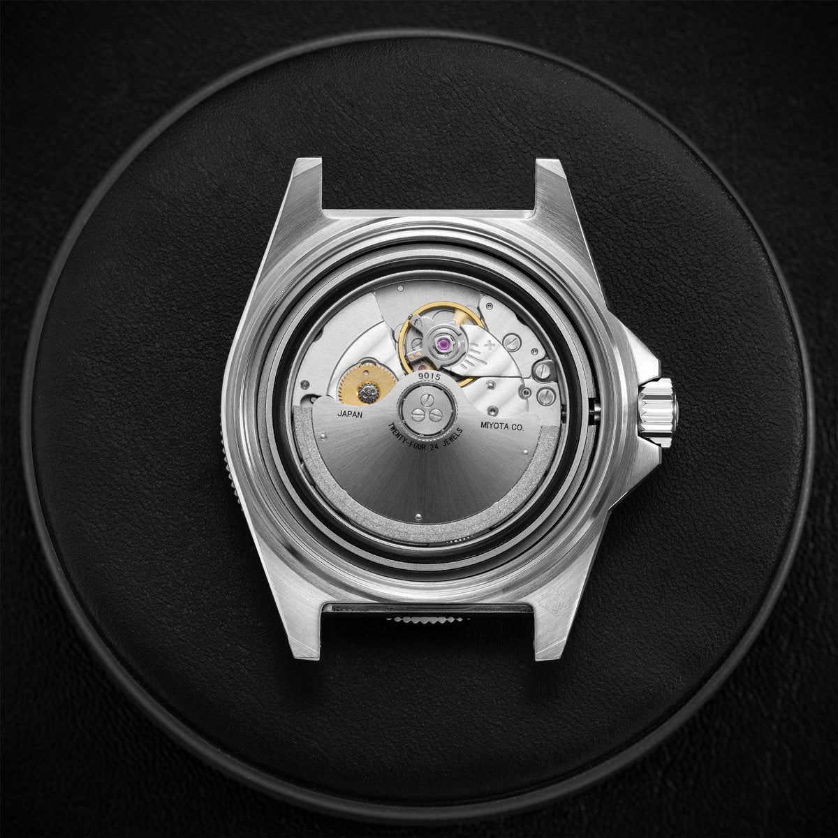 Skindiver II Automatic Dive Watch - White Lum & Black Dial - Military Green "Tropic" Rubber Strap
