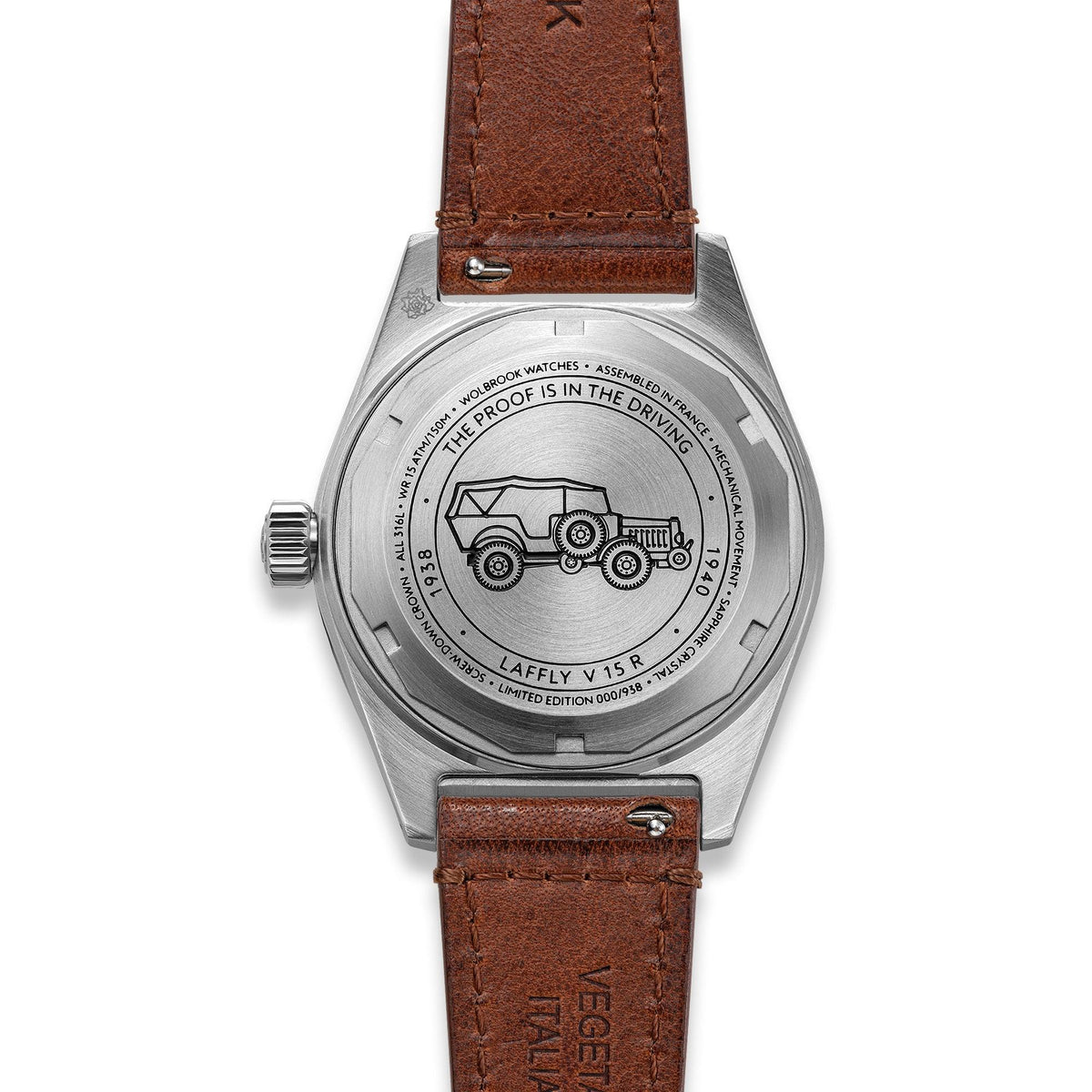 Outrider Automatic Watch – French Army Green - Brown Leather Strap