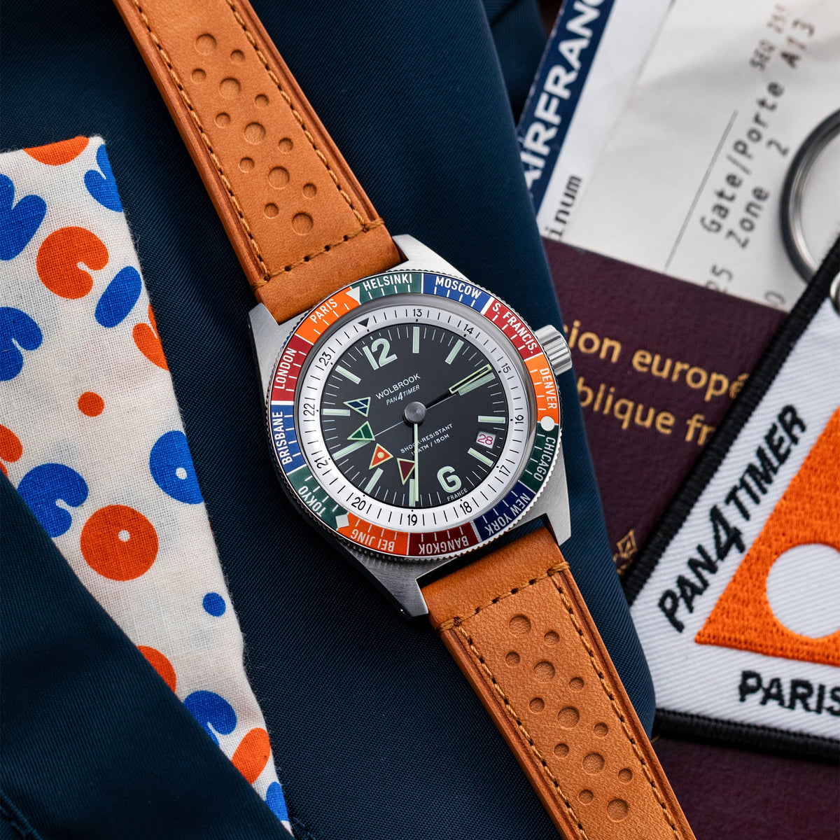 Pan4Timer Automatic - Camel Rally Leather Strap