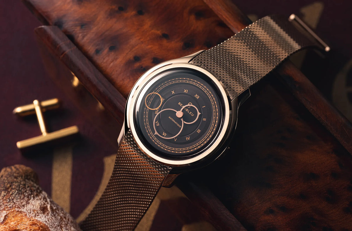 La Pièce n°1 - Moka - Leather strap - Grained Cognac