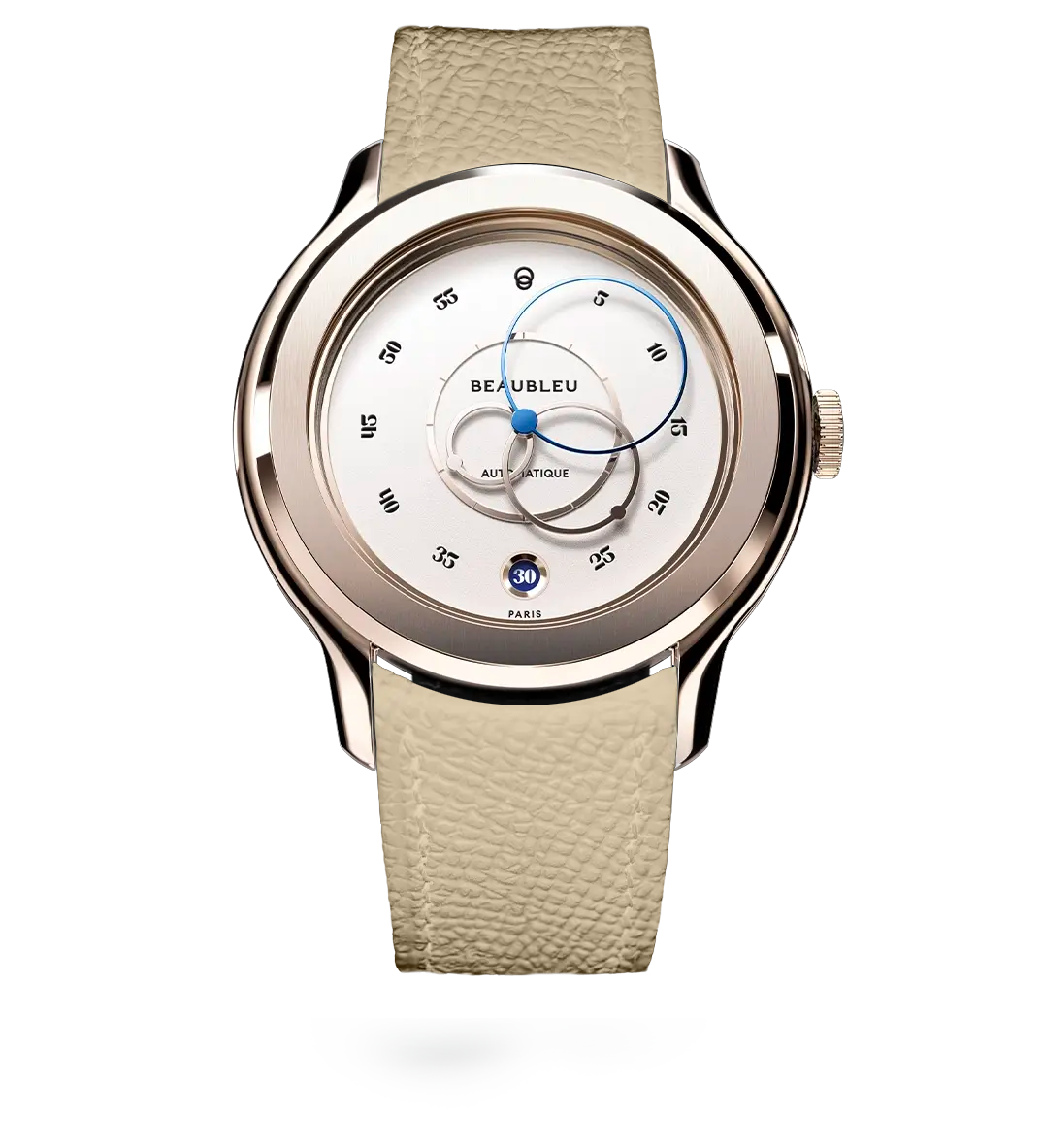 Ecce Lys - Leather strap - Caiman Blue