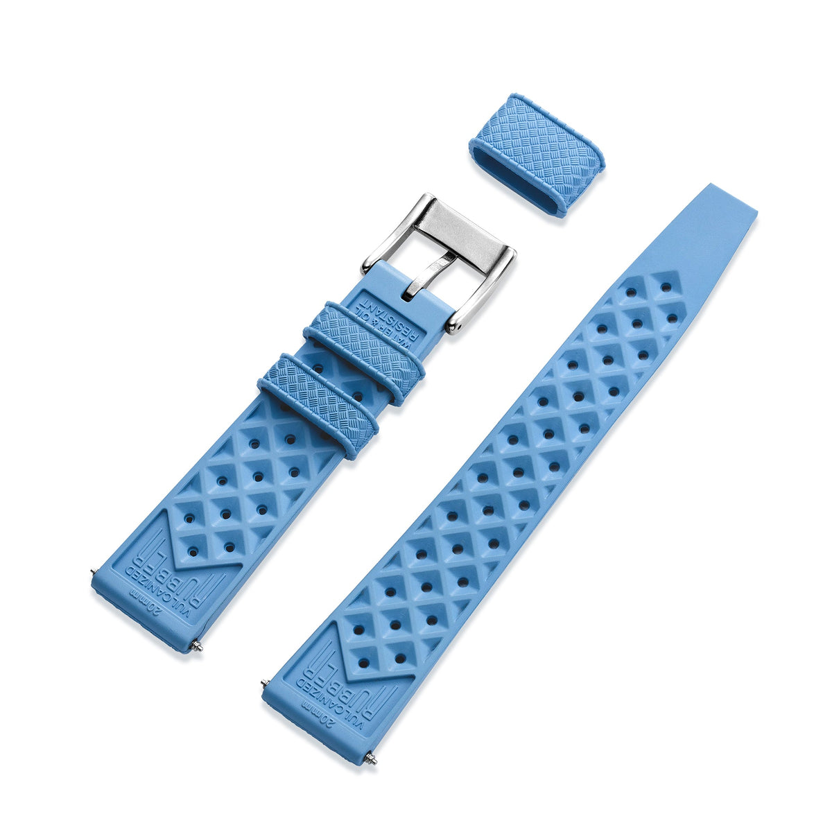 Skindiver Decompression Automatic Watch - MN90 - Sky Blue "Tropic" Rubber Strap