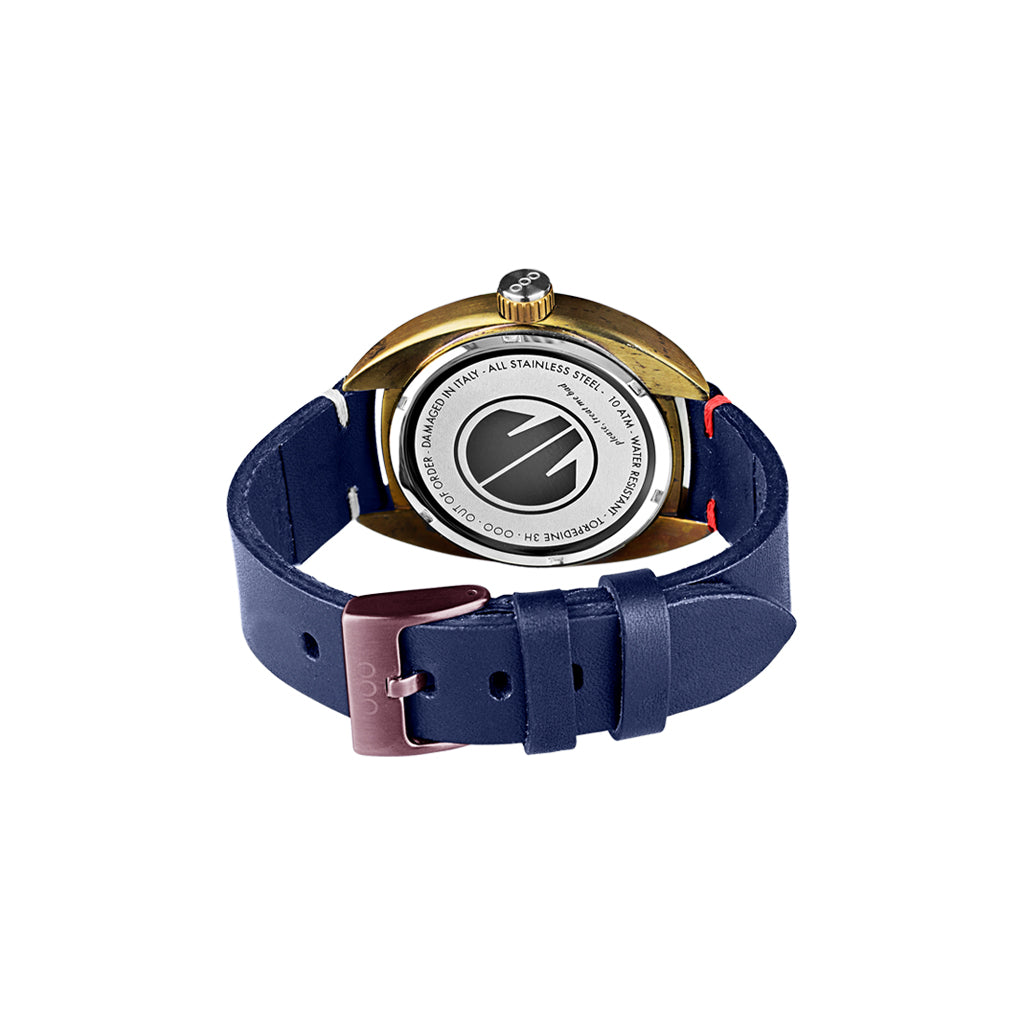 Torpedine 3H Ocean Blue Leather Band