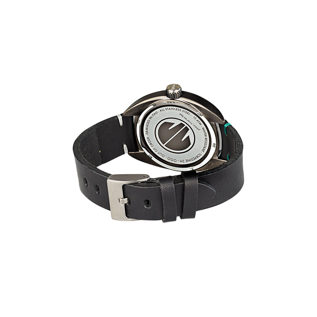 Torpedine 3H Mint Black Leather Band