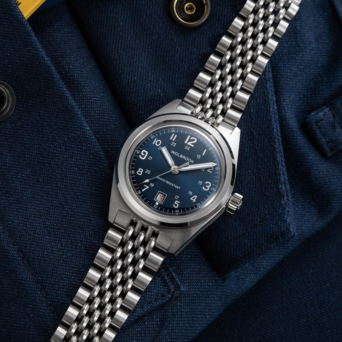 Outrider Automatic Watch – Blue - Blue Leather Strap