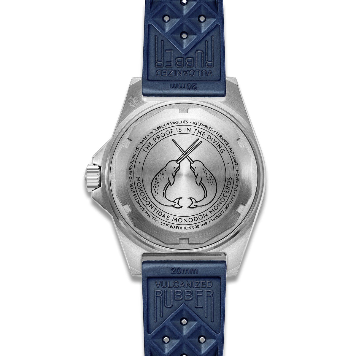 Skindiver II Automatic Dive Watch - Blue - Blue "Tropic" Rubber Strap
