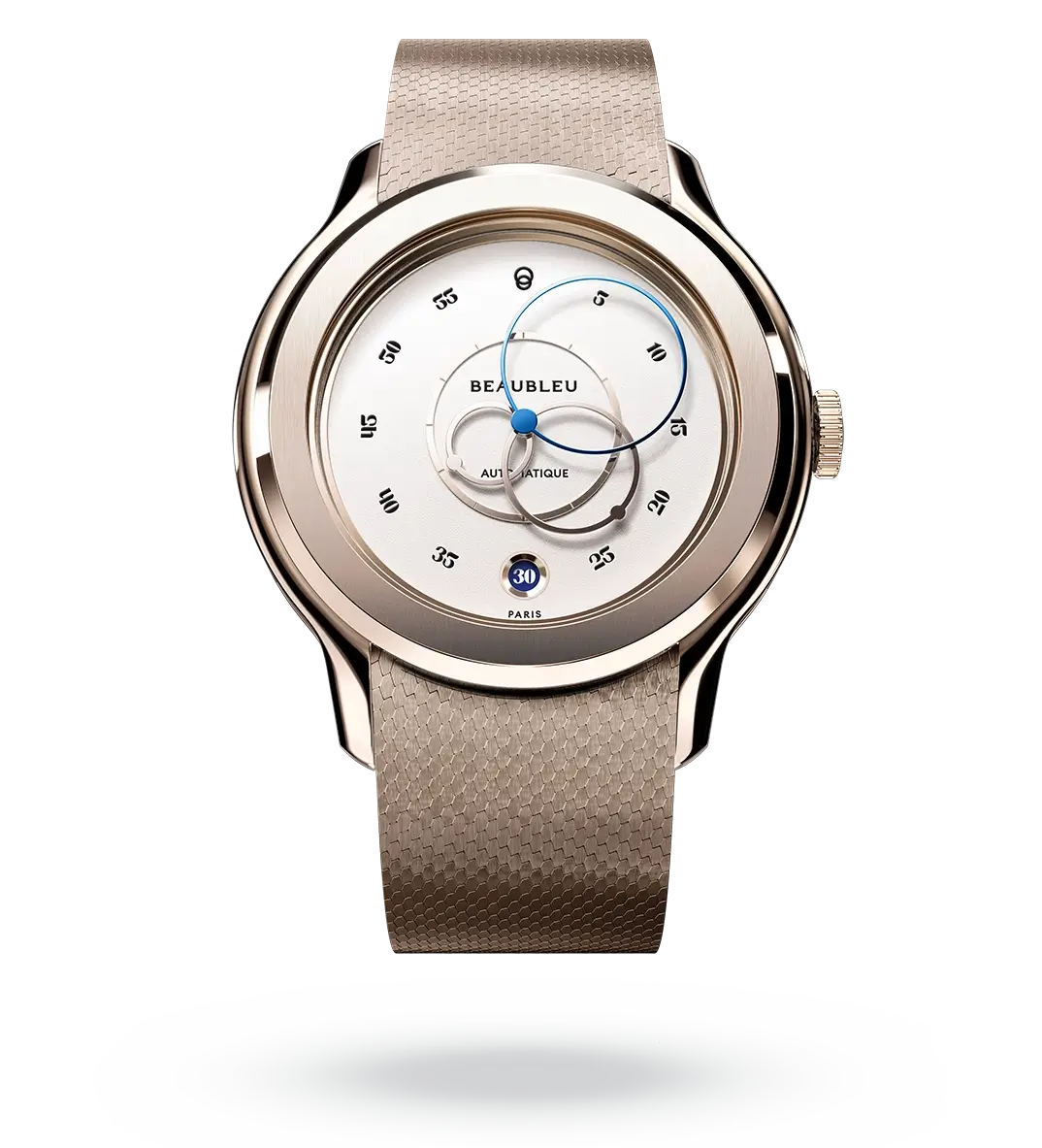 Ecce Lys - Leather strap - Caiman Blue