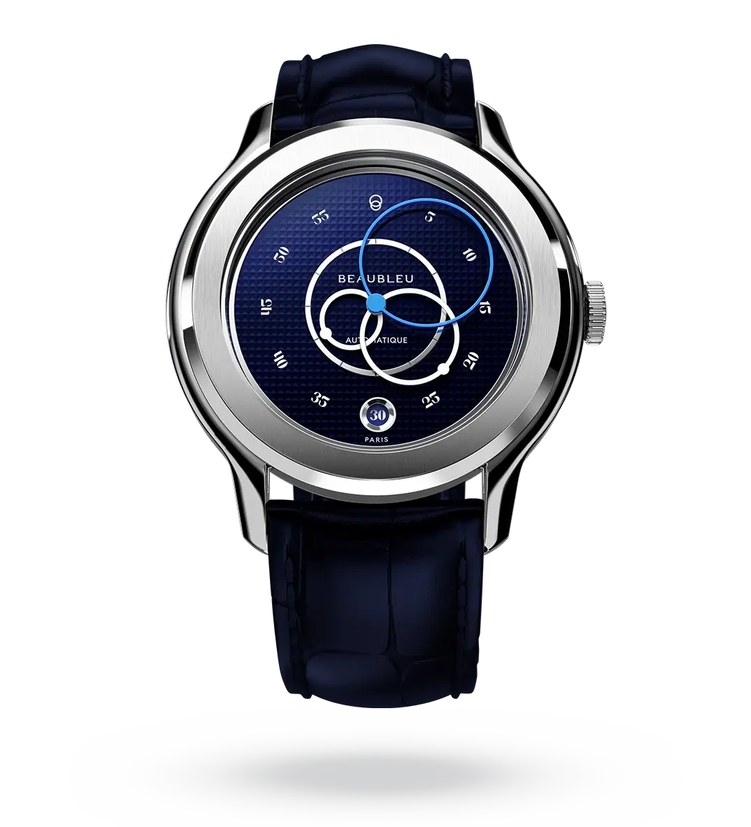 Ecce Smalt - Leather strap - Caiman Blue