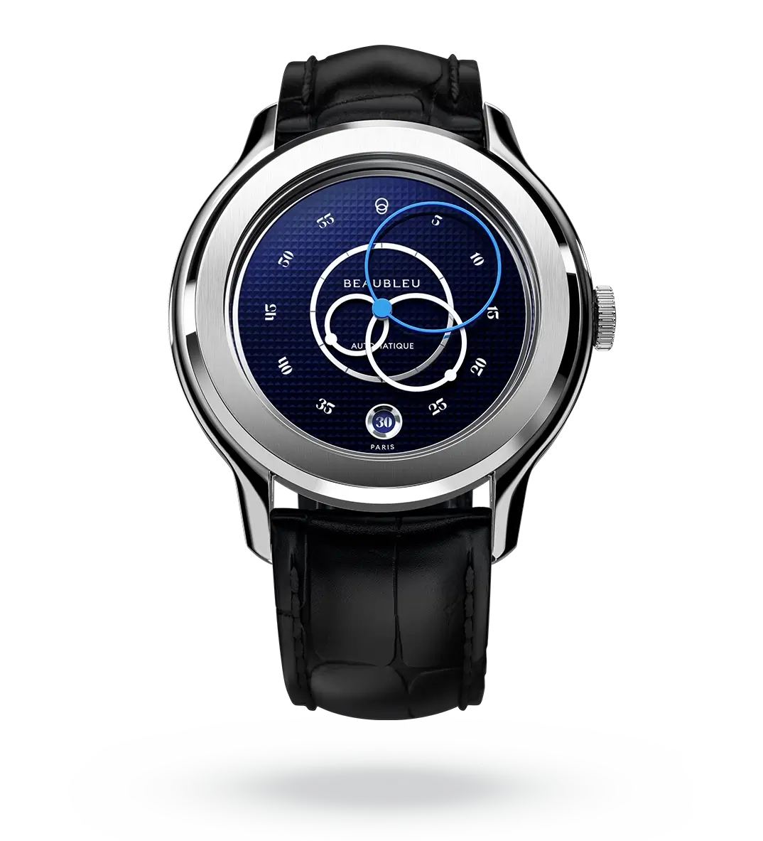 Ecce Smalt - Leather strap - Caiman Blue