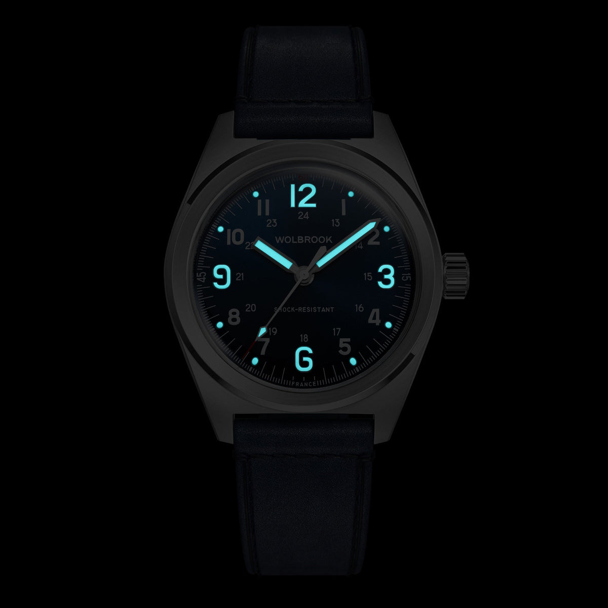 Outrider Automatic Watch – Blue, No Date - Blue Leather Strap