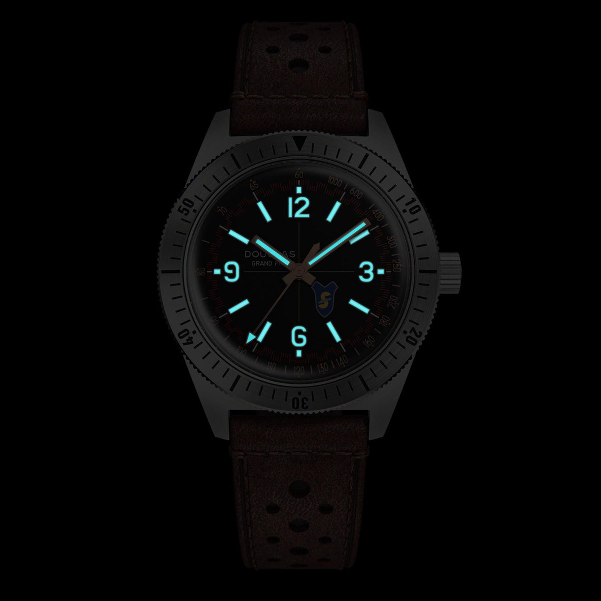 Douglas Grand Prix Professional Racing Watch – Siata 208S 1953 Limited Edition - Brown Rally Leather Strap