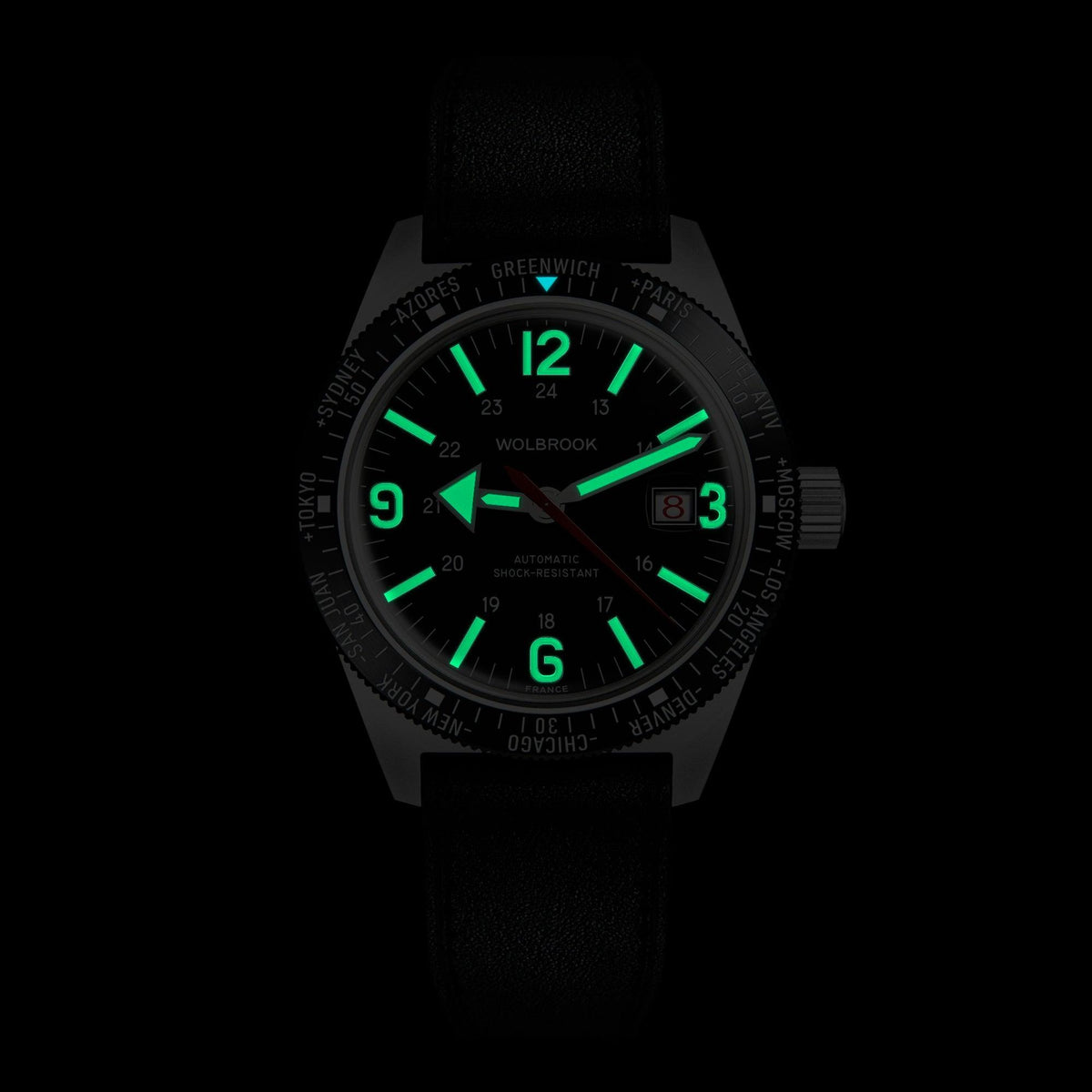 Skindiver WT Automatic Watch - Black Leather Strap