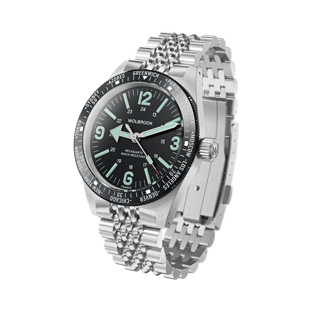 Skindiver WT Mecaquartz Watch - Black Nylon & Leather Strap