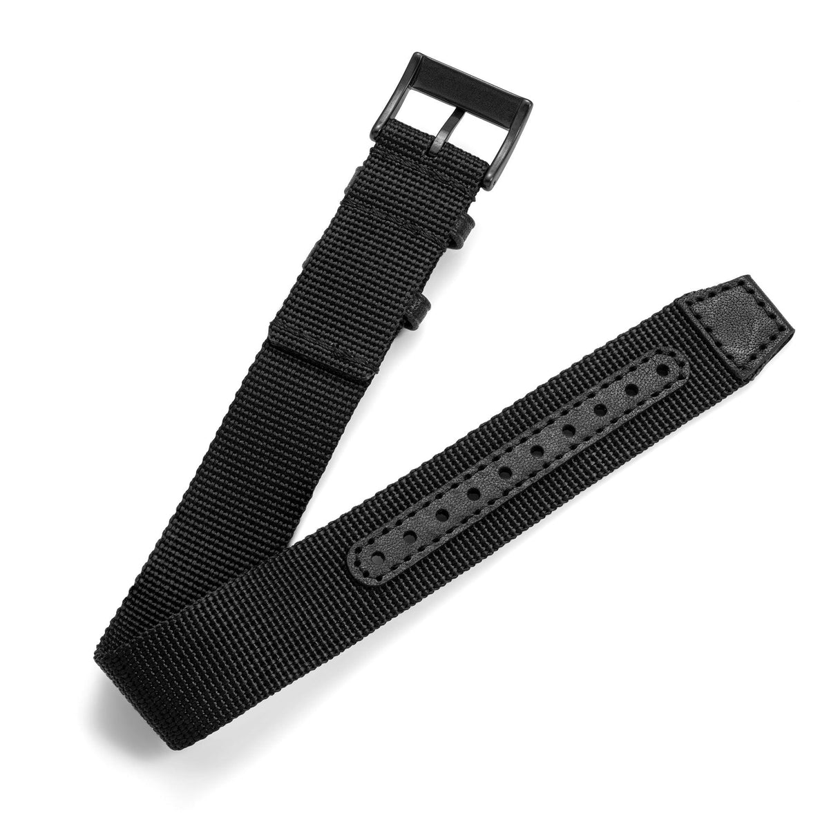 Skindiver WT Mecaquartz Watch - Green Lum & Black PVD - Black Nylon & Leather Strap