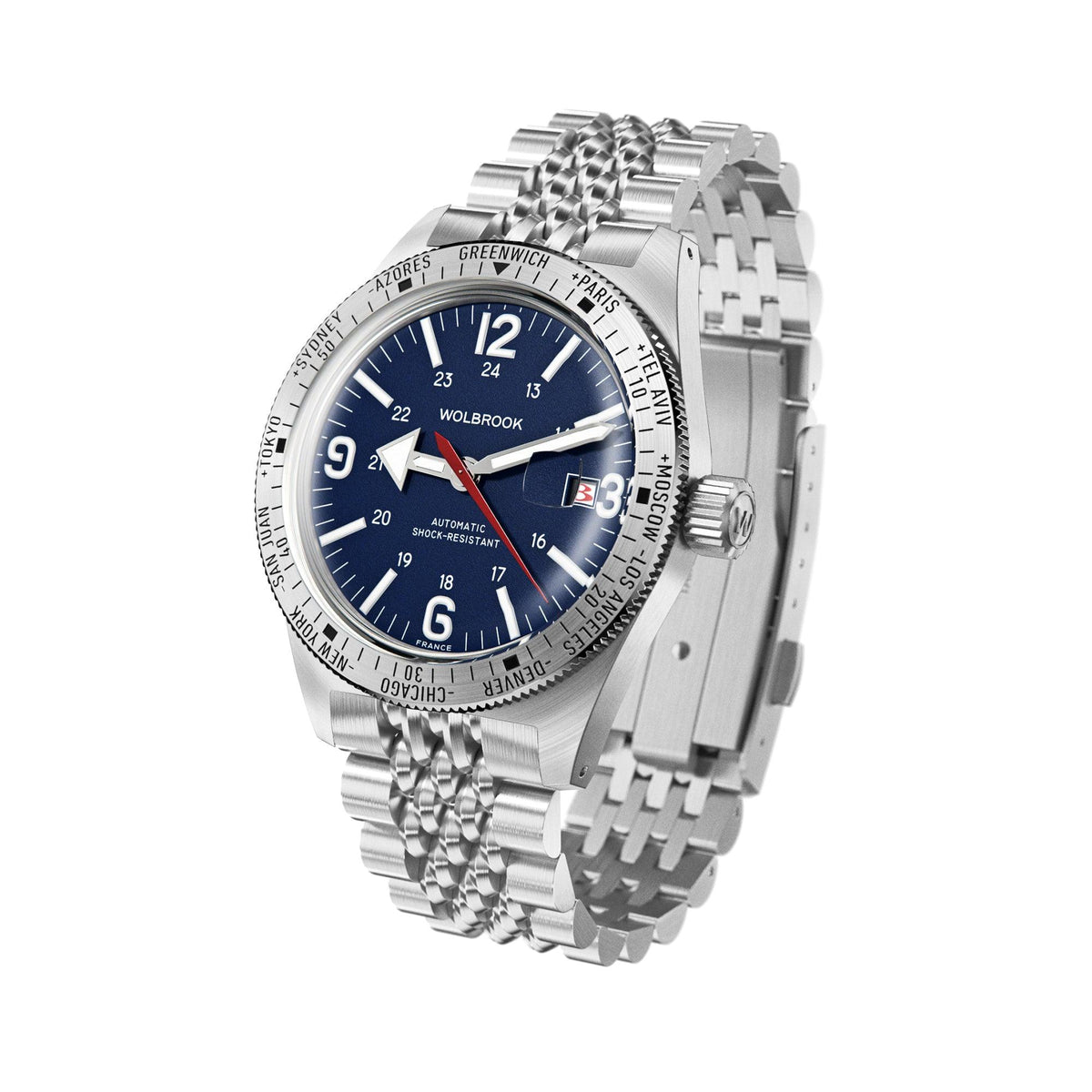 Skindiver WT Automatic - Blue & Steel - Blue Leather Strap