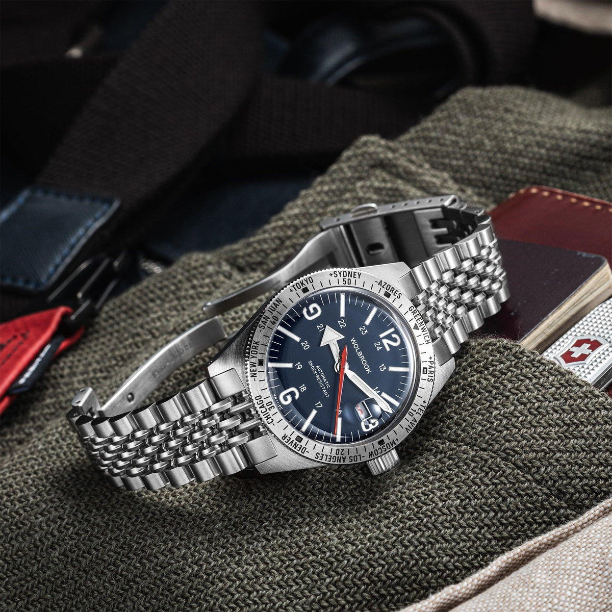 Skindiver WT Automatic - Blue & Steel - Blue Leather Strap