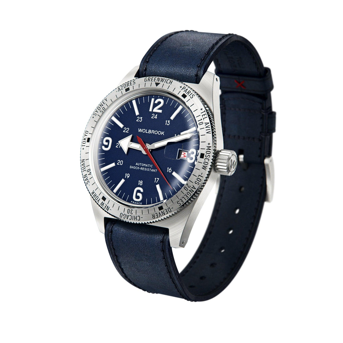 Skindiver WT Automatic - Blue & Steel - Blue Leather Strap