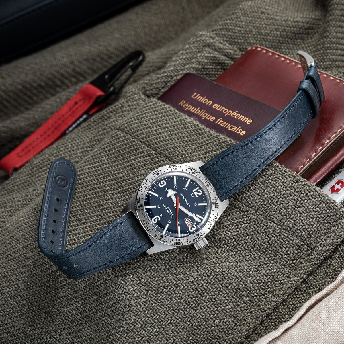 Skindiver WT Automatic - Blue & Steel - Blue Leather Strap