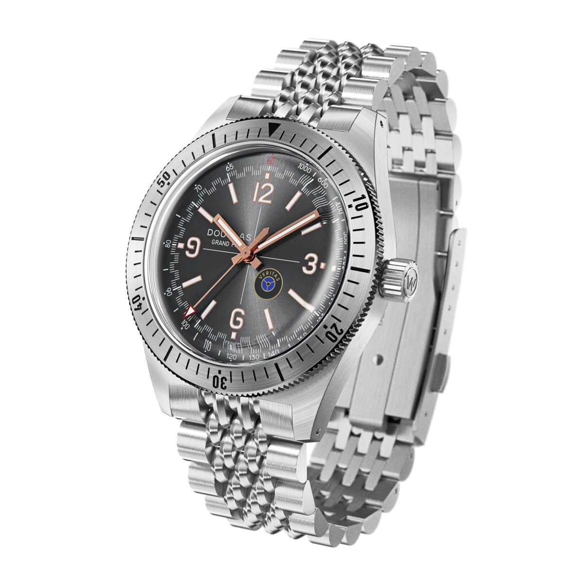 Douglas Grand Prix Professional Racing Watch – Veritas RSII Coupe Limited Edition - Black Rally Leather Strap