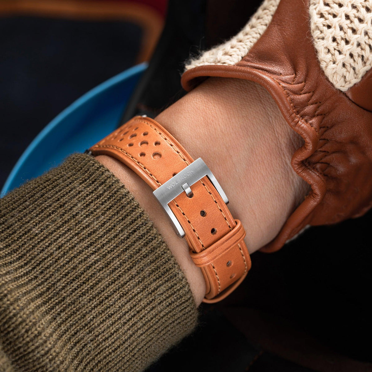 Douglas Grand Prix Professional Racing Watch – Cunningham C4-R 1952 Limited Edition - Camel Rally Leather Strap