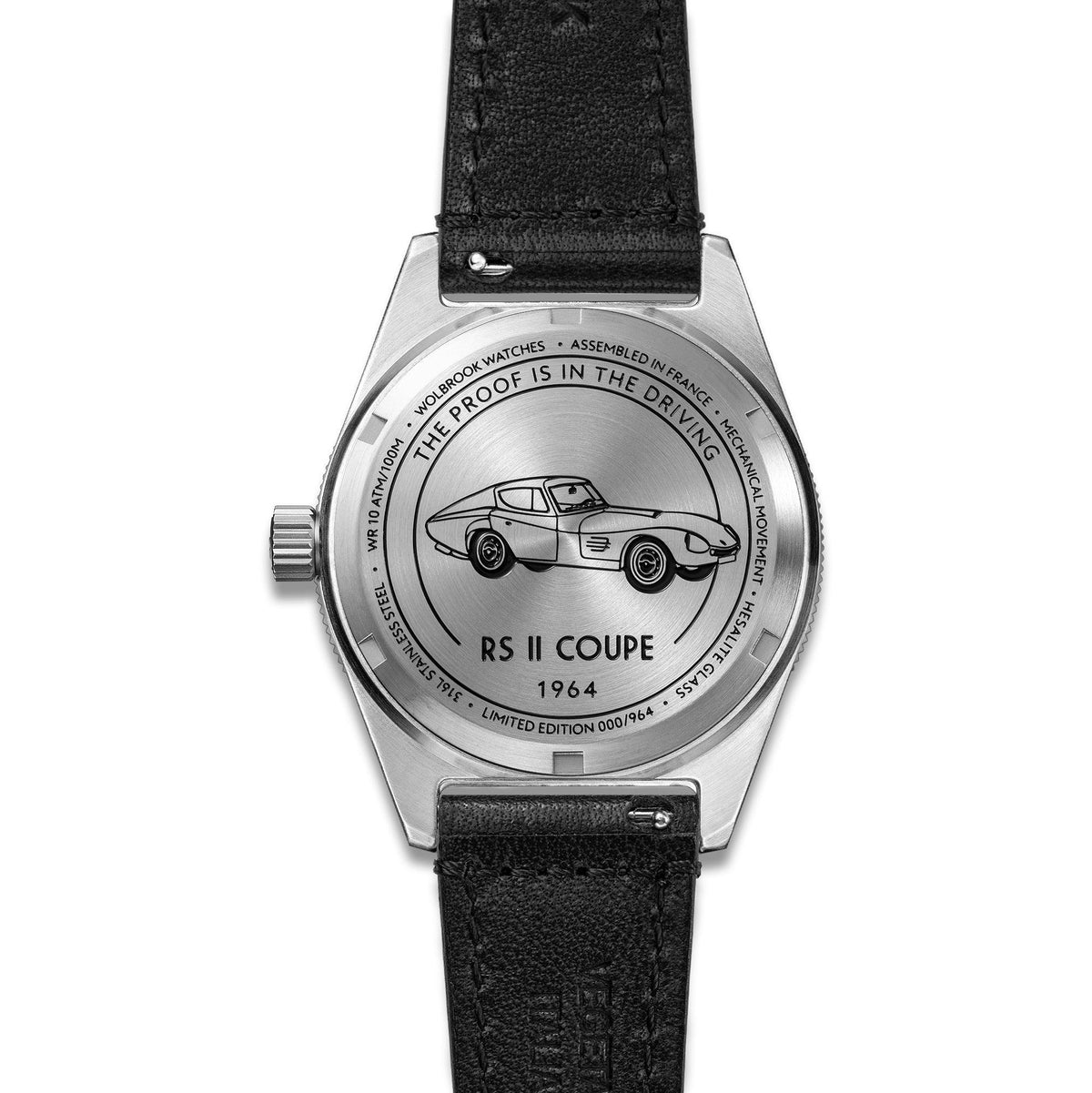 Douglas Grand Prix Professional Racing Watch – Veritas RSII Coupe Limited Edition - Black Rally Leather Strap