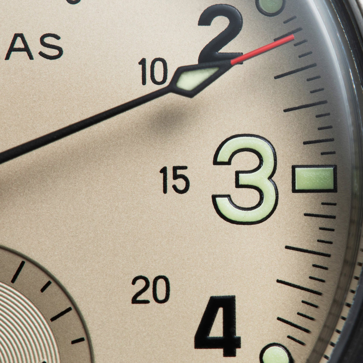 Outrider Professional Mecaquartz 38 Field Watch – Desert Sand - Green Nylon & Leather Strap