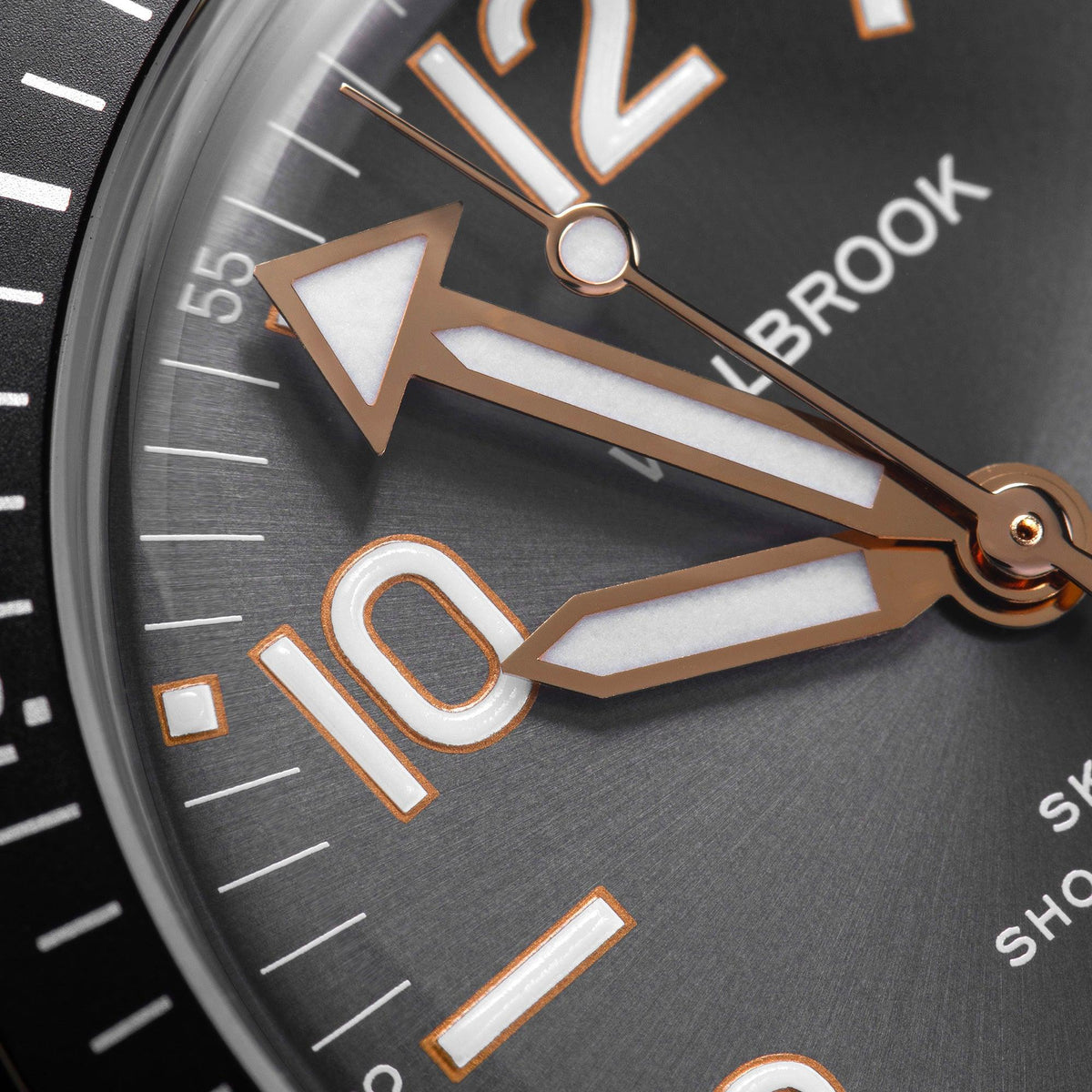 Skindiver Automatic Watch – Two-Tone Grey Sunray - Grey "Tropic" Rubber Strap