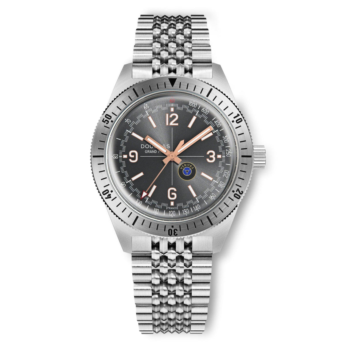Douglas Grand Prix Professional Racing Watch – Veritas RSII Coupe Limited Edition - Black Rally Leather Strap