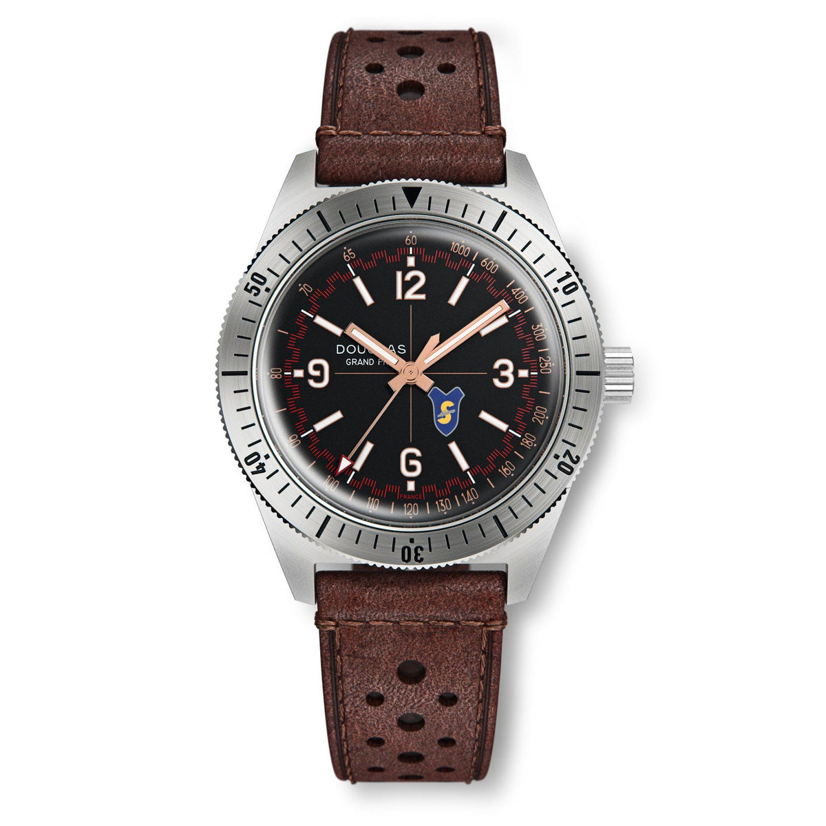 Douglas Grand Prix Professional Racing Watch – Siata 208S 1953 Limited Edition - Brown Rally Leather Strap