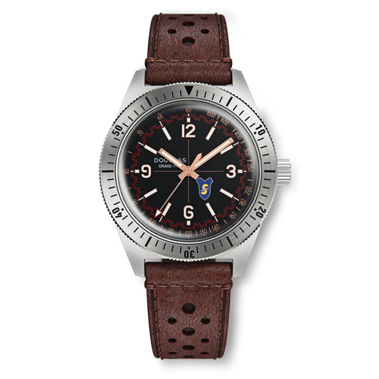 Douglas Grand Prix Professional Racing Watch – Siata 208S 1953 Limited Edition - Brown Rally Leather Strap